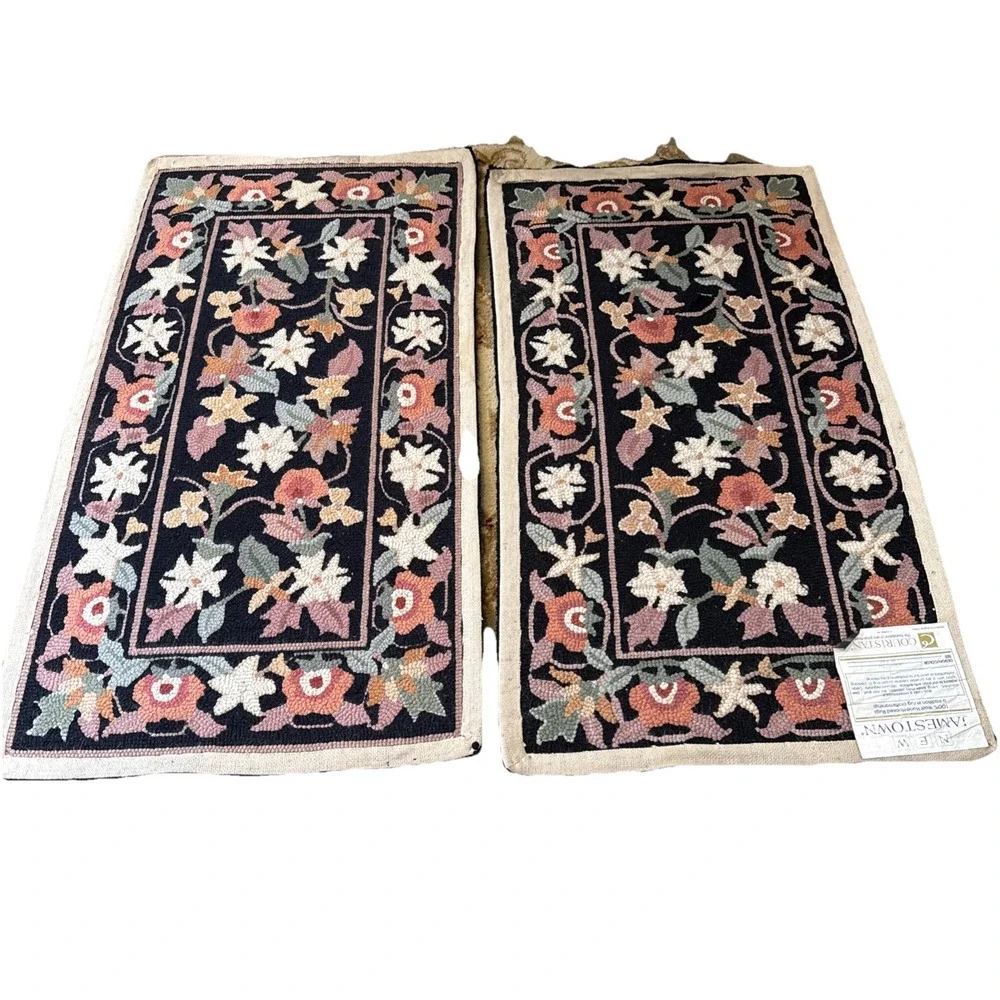 Vintage Jamestown Hand Hooked 100% Wool Rugs. 24